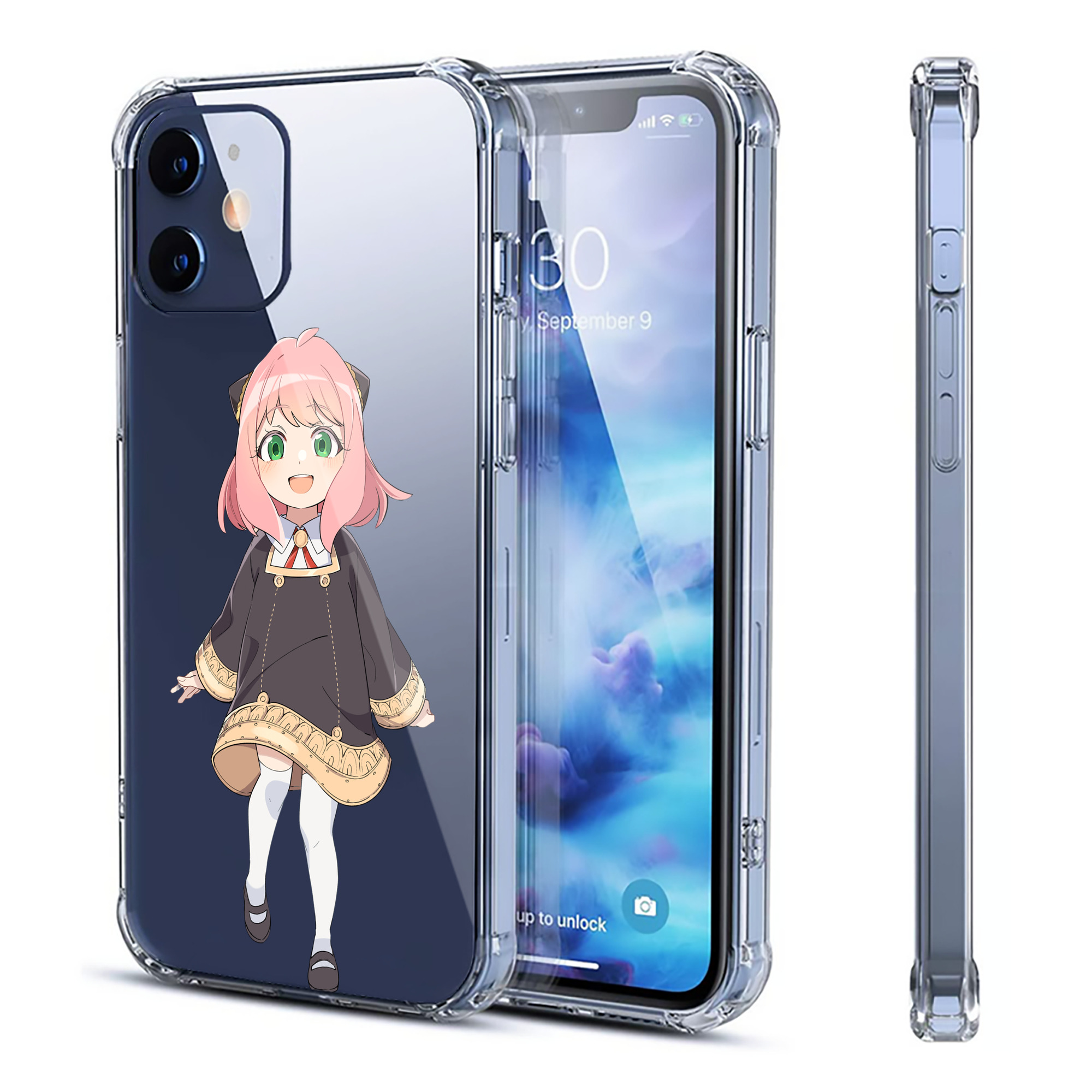 （画像用） SPY×FAMILY间谍家家酒 【iPhone 12シリーズ対応】透明スマホケース（クリアソフトケース）